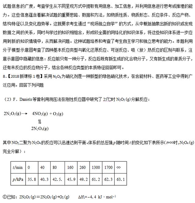 专题八 化学反应中的能量变化——三年高考化学真题（含解析）