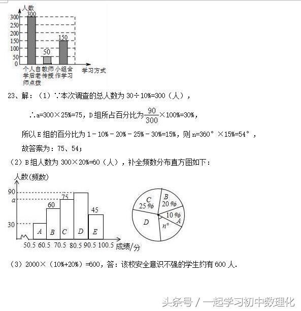 人教版七年级数学期末复习专题——数据的描述（可打印版）