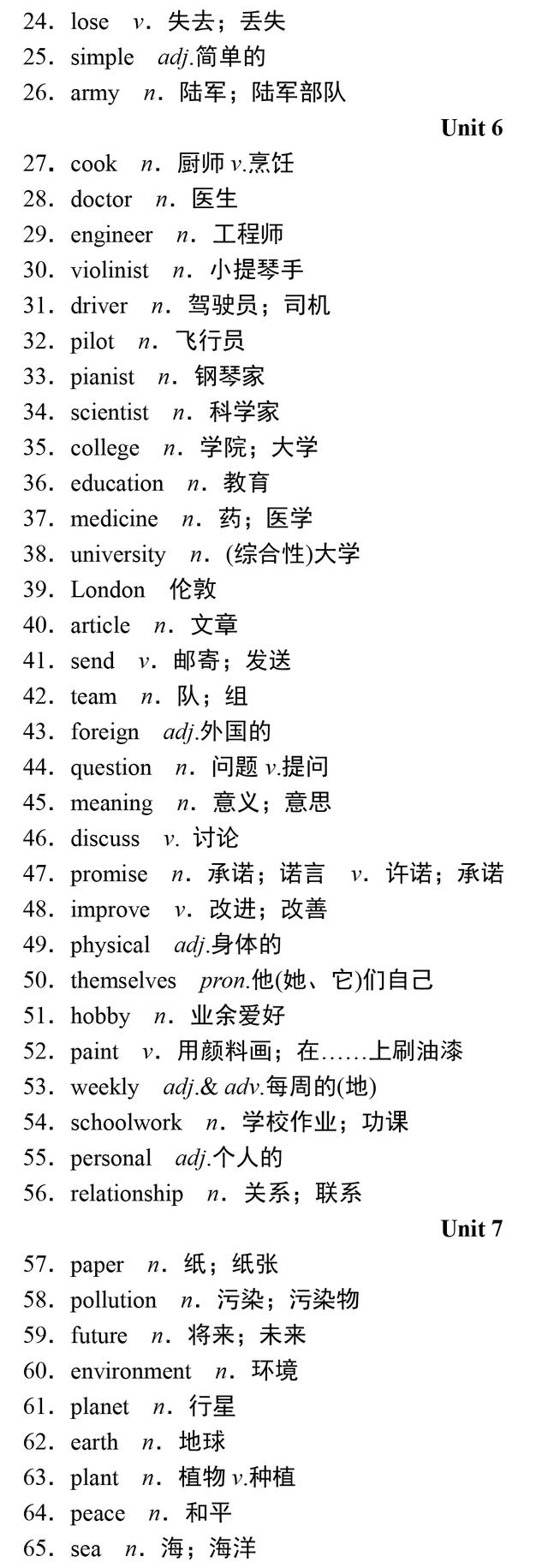 中考英语重点单词、短语、句型汇总，收藏了，暑假背起来！