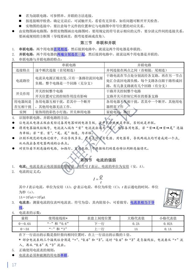 中考物理通读本，理科笔记精编复习资料，献给所有初三的小伙伴