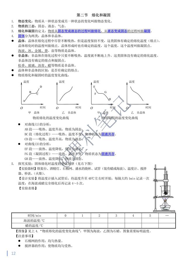 中考物理通读本，理科笔记精编复习资料，献给所有初三的小伙伴