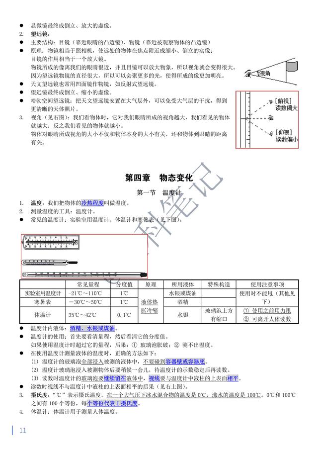 中考物理通读本，理科笔记精编复习资料，献给所有初三的小伙伴