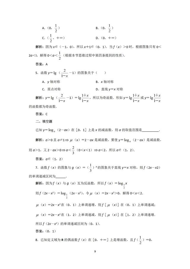 高一数学必修1函数知识总结及例题