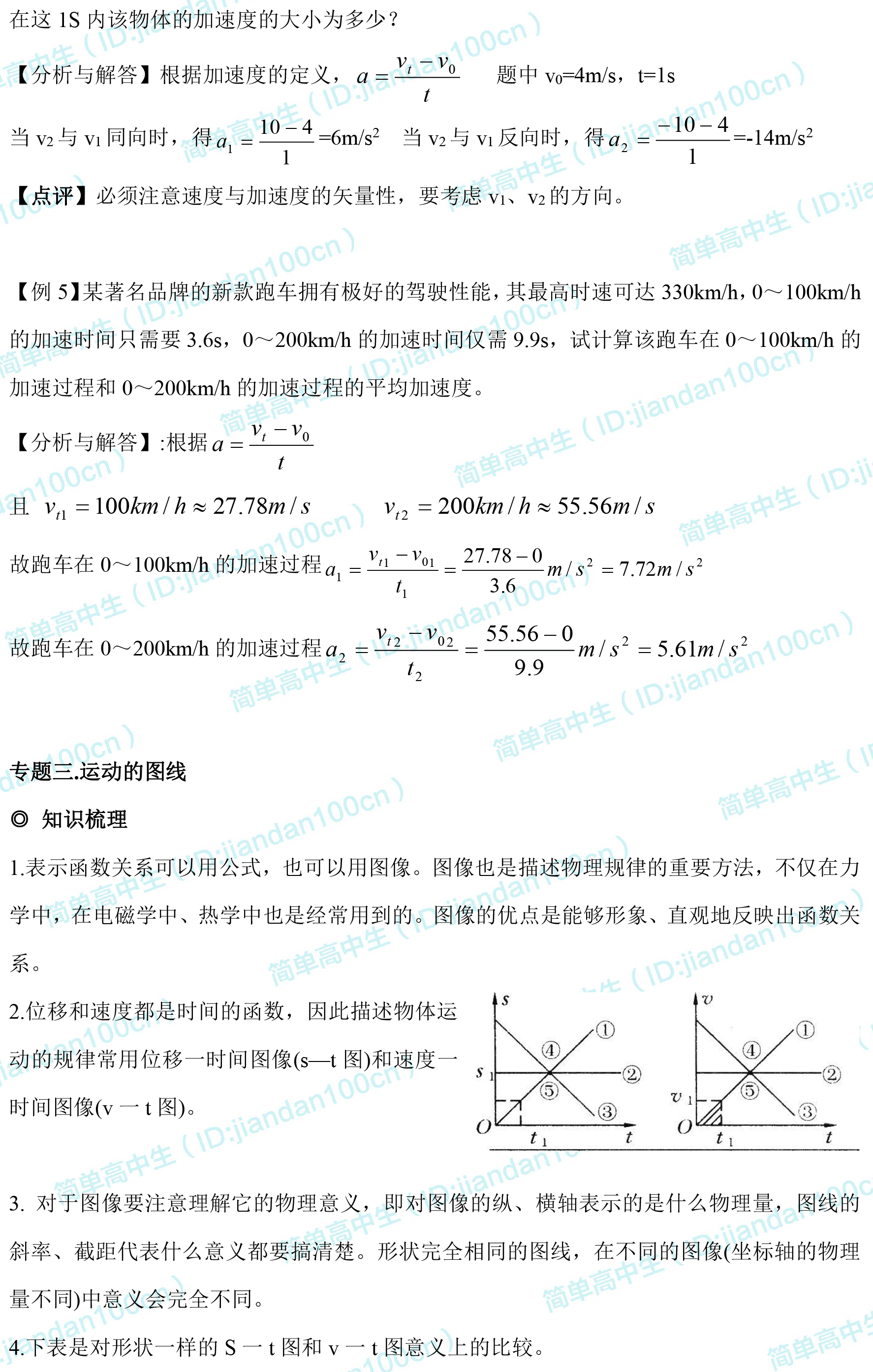 高中物理必修1汇总，给孩子打印一份，新学期不用愁（含电子版）