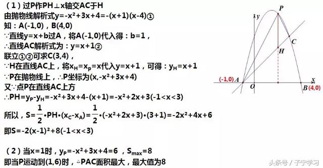 「初中数学」动点产生的面积问题