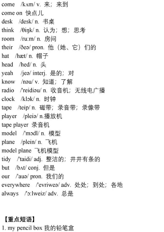 人教版丨七年级上册重点知识背记清单！