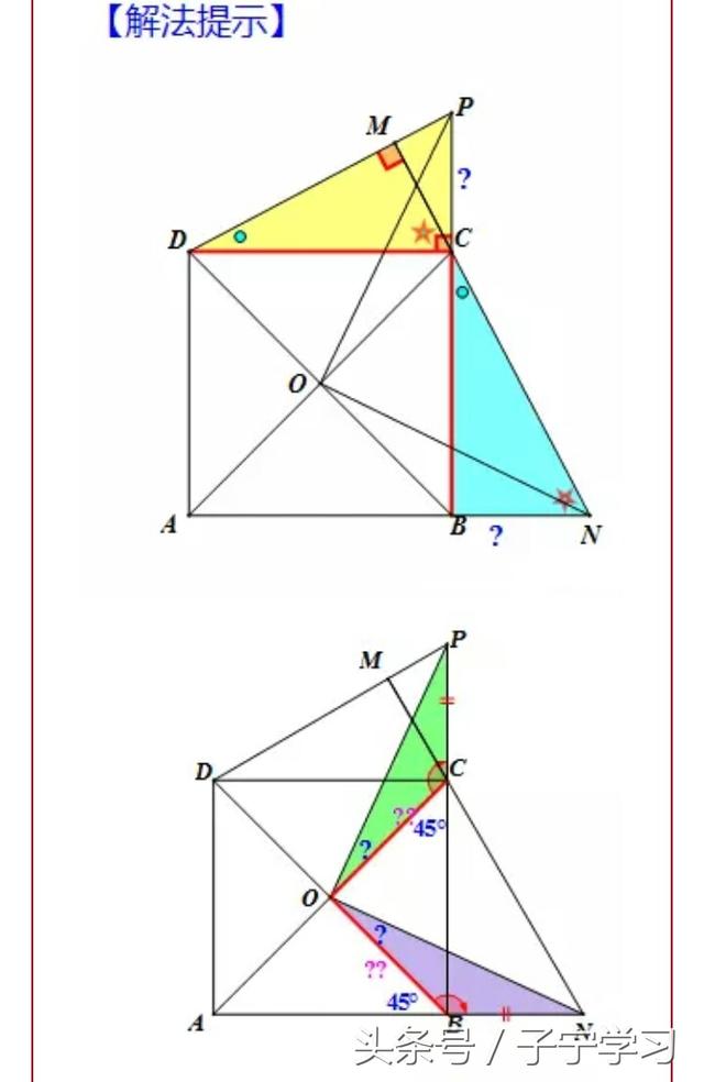 「初中数学」动态几何——正方形