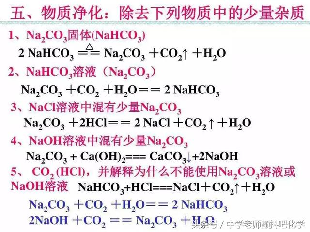 高中化学，最重要的化学反应方程式收藏和转发给需要的人！