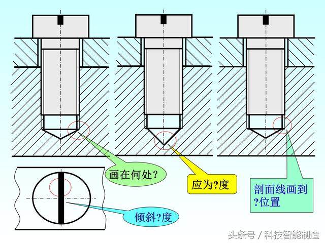 机械制图标准件和常用件画法，螺纹画法，齿轮画法，轴承画法大全