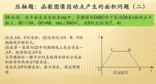 压轴题放送：四个因动点产生的面积问题，函数图像最受青睐