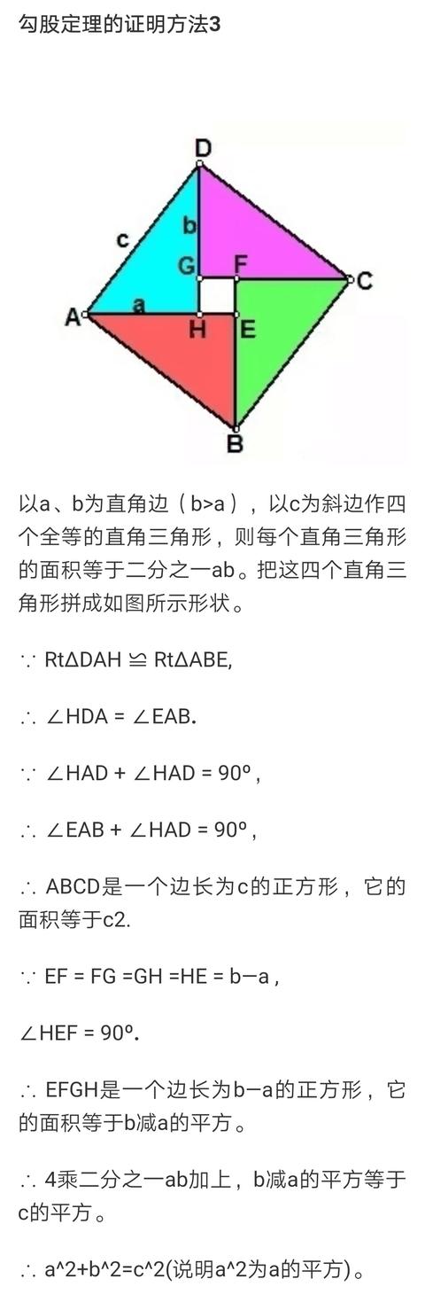 勾股定理最常见的7种证明方法及其应用！