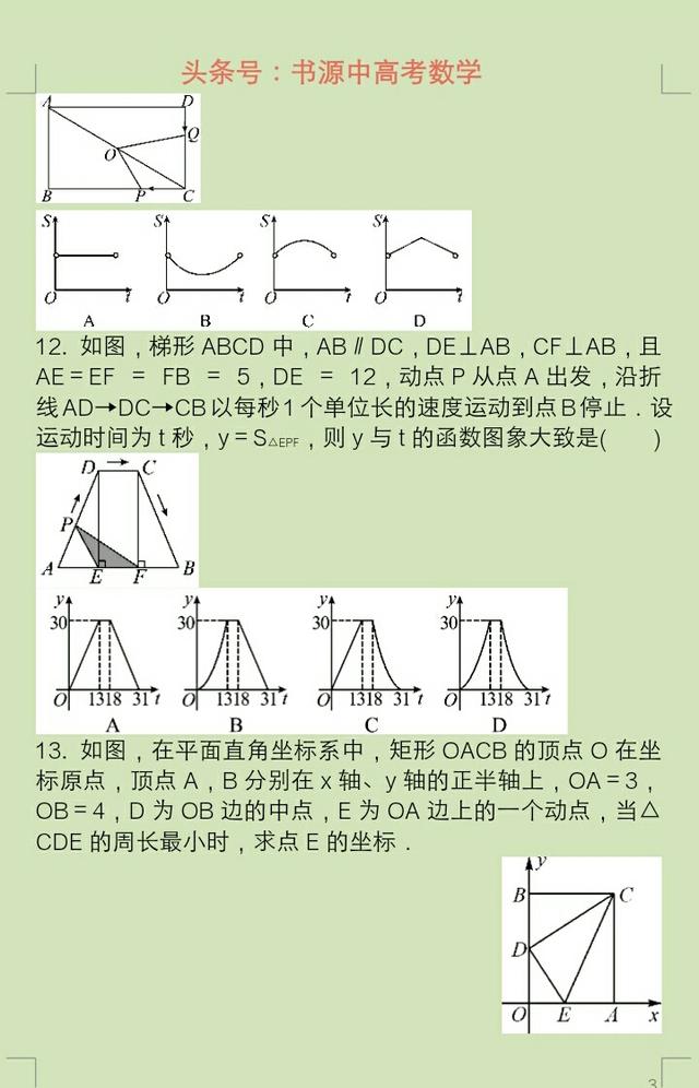 2019届中考数学专项复习（特殊平行四边形）