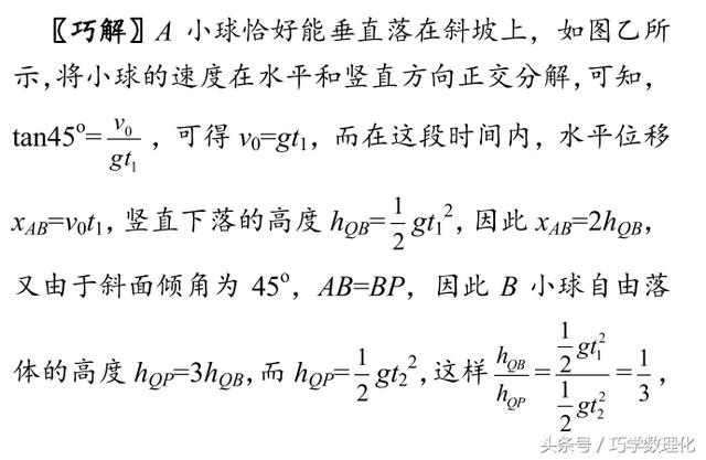 高考物理名师指导，运用两组直角三角形速解平抛运动相关问题！