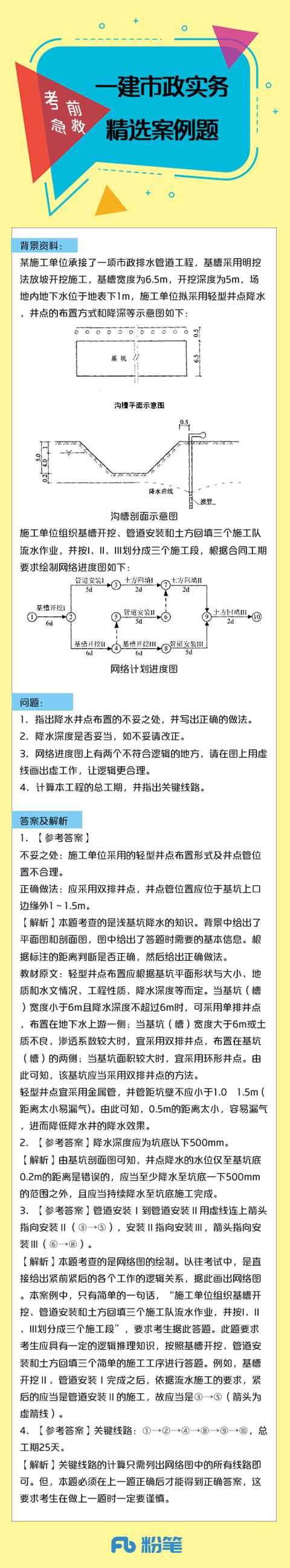 考前急救｜一建市政8道精选案例题