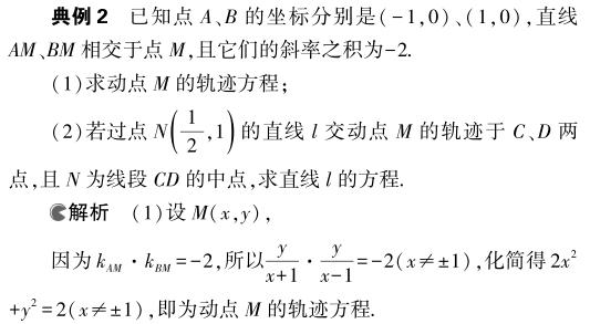 优化解析几何运算的技法之二：设而不求，整体代换