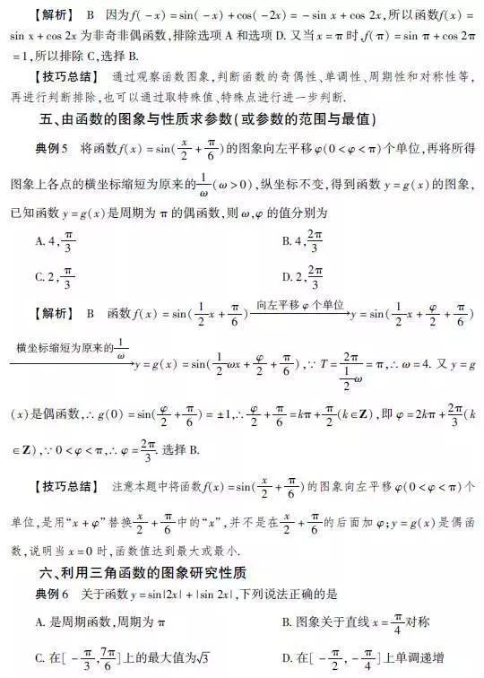 高中数学三角函数考点解析+命题题型最全汇总，超详细！