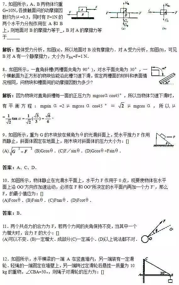 清华附中老师精心整理：高中物理最容易错的题型汇总，可免费打印