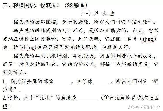 一年级二年级语文上册期中试卷珍贵试卷