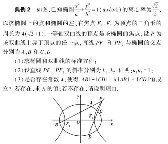 “设参—用参—消参”解决圆锥 曲线中的定点、定值问题