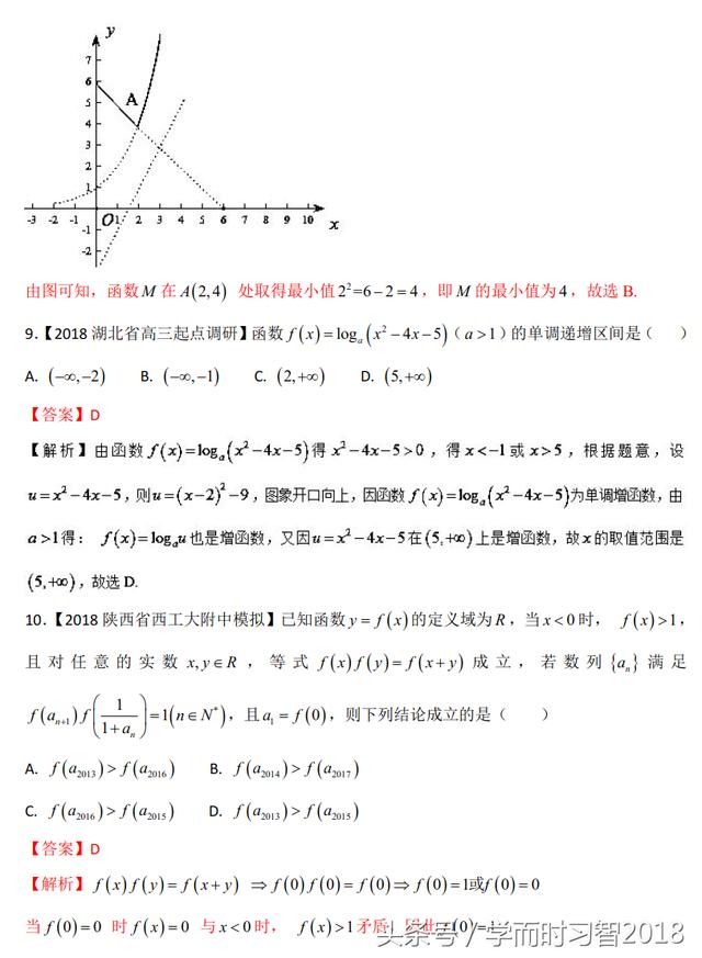 2018高考数学（理）模拟试卷汇编专题02：函数