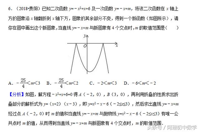 2018中考数学试题考点16：二次函数专题（二）