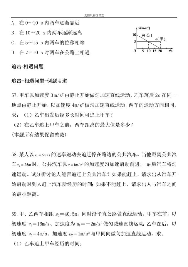 匀变速直线运动-分类+习题（需要哪道题的视频讲解请留言）