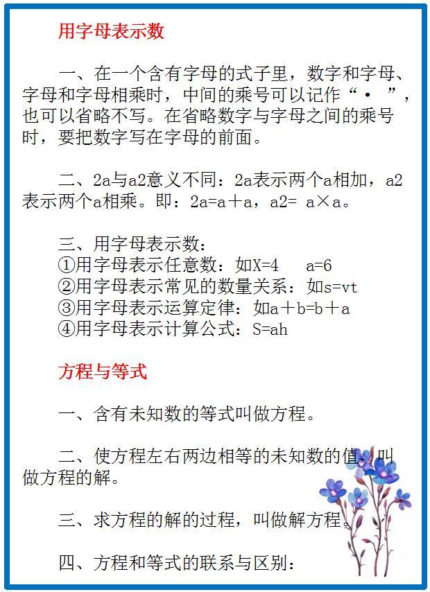 小学数学：基础知识要点汇总，为孩子收藏学习吧！