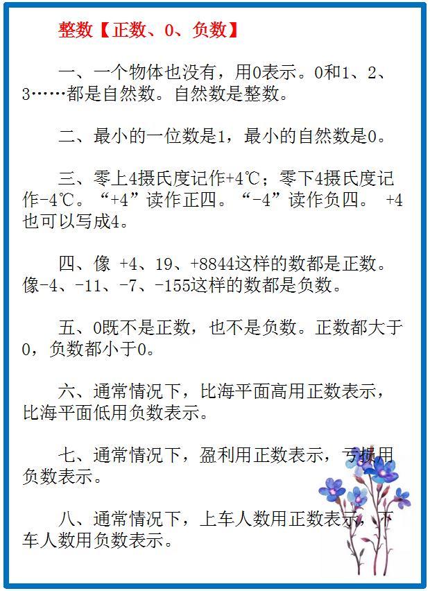 小学数学：基础知识要点汇总，为孩子收藏学习吧！