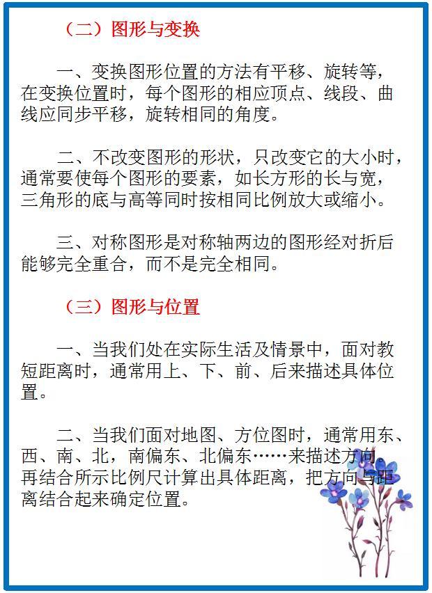 小学数学：基础知识要点汇总，为孩子收藏学习吧！