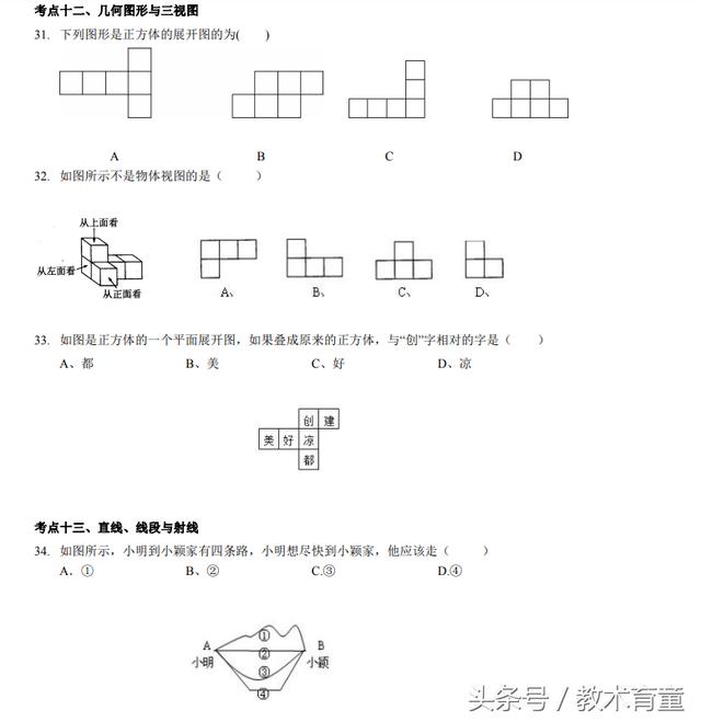 分享两套初一、初二归总的试卷，有兴趣的家长可以让孩子试试看！