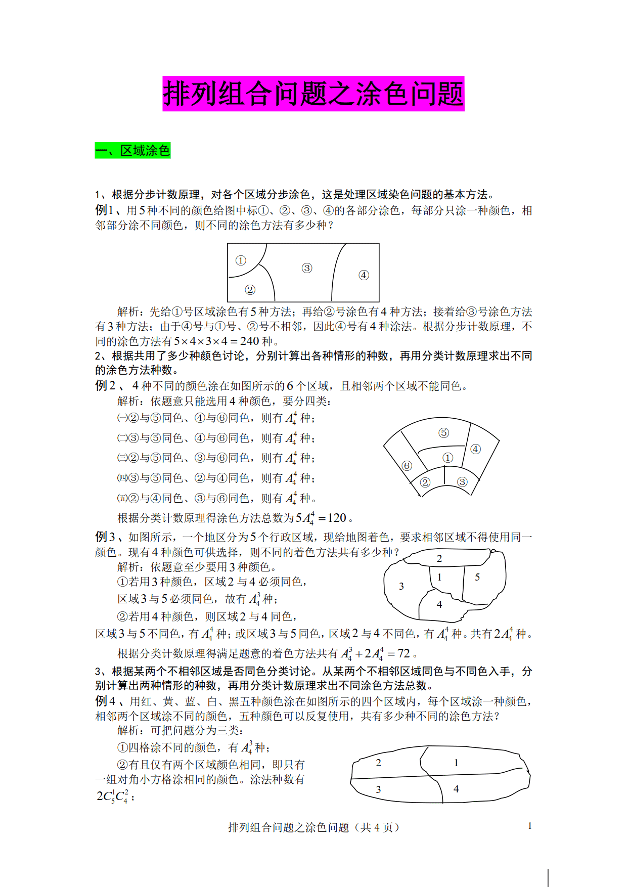 4大类型、11道例题、20种方法让你彻底搞清楚高考数学涂色问题