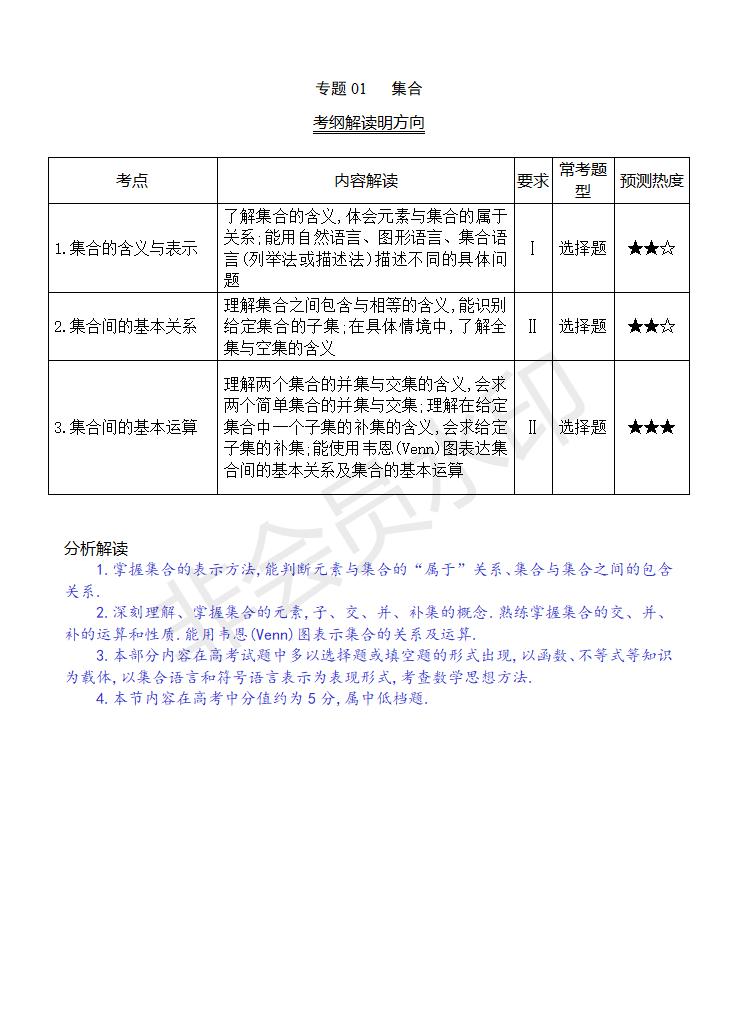 高考数学（理）真题分类解析1：集合(GKSX0001)