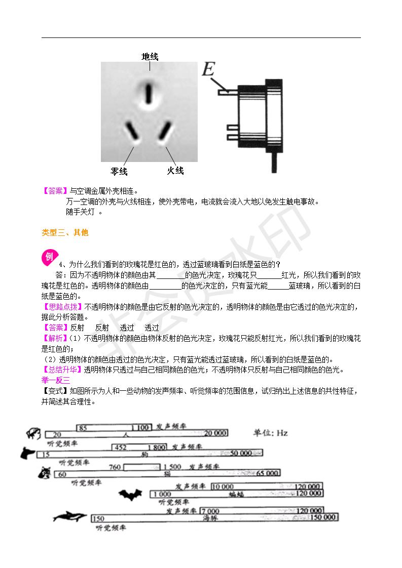 中考物理冲刺：问答题（提高）知识讲解