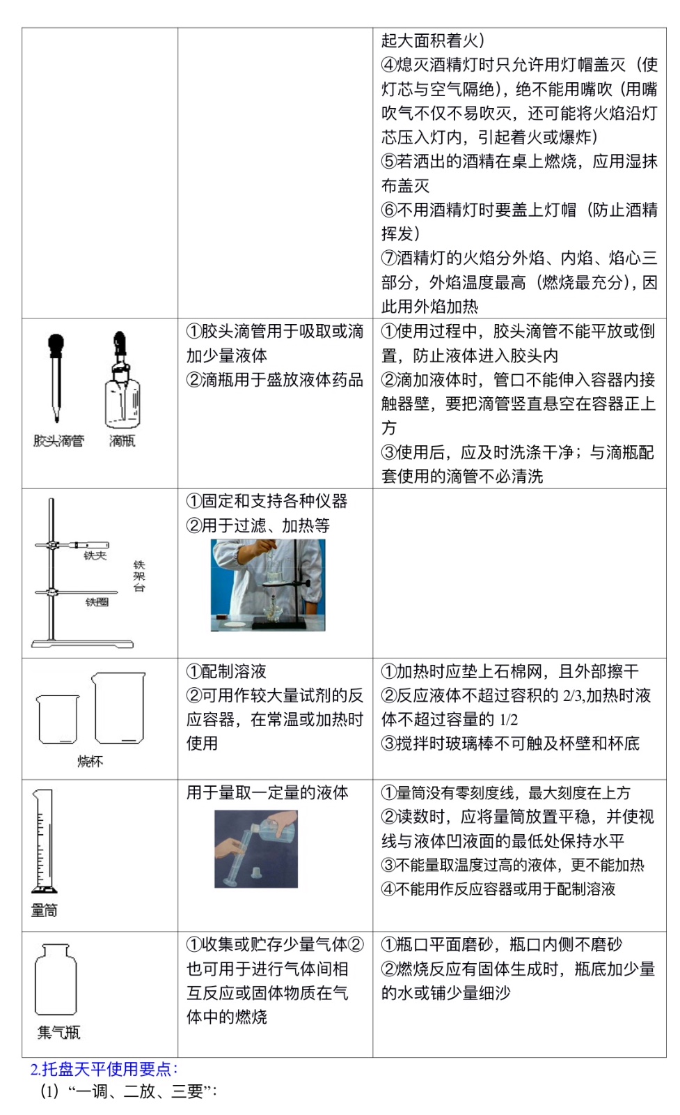 中考化学总复习：常用仪器与基本操作