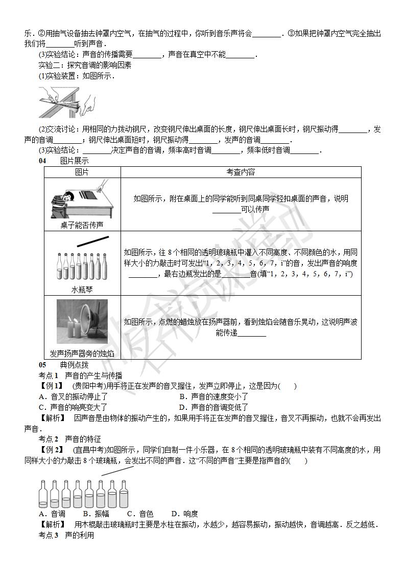 第二章 声现象 知识清单