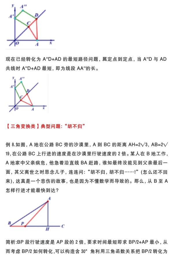 中考数学最全最值问题，吃透这份资料，最值问题不再是难点