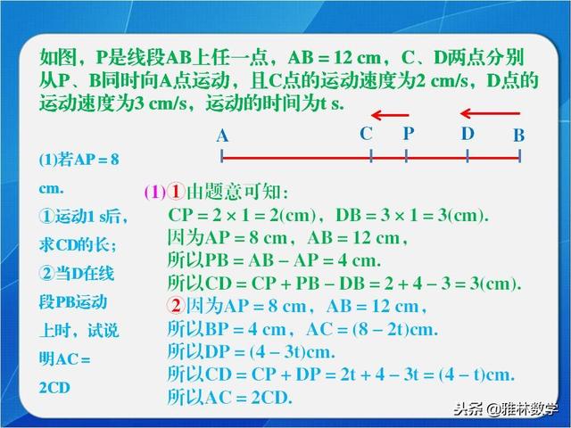 「七年级数学上学期期末考试冲刺典型题」直线上的动点问题（一）