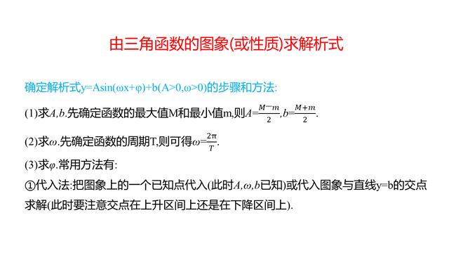 2019高考数学：由三角函数的图象求解析式的方法技巧