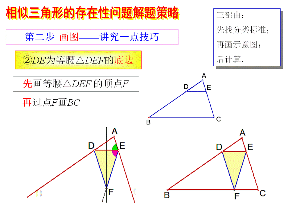 相似三角形的存在性问题解题策略（三部曲——统统都三步）
