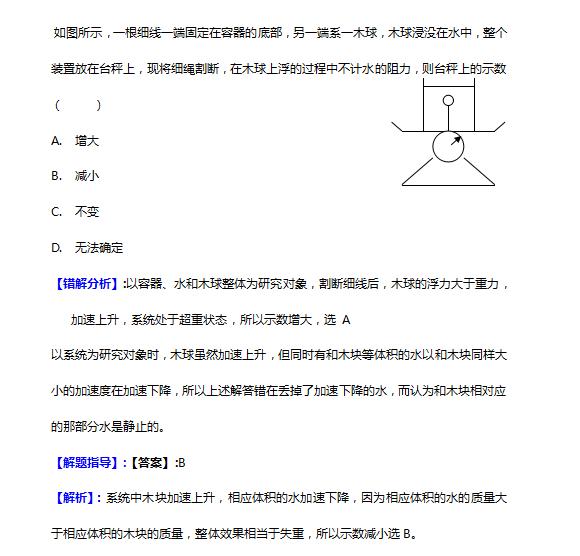 学霸整理：高考物理易错题解法大全，（附答案解析及例题）