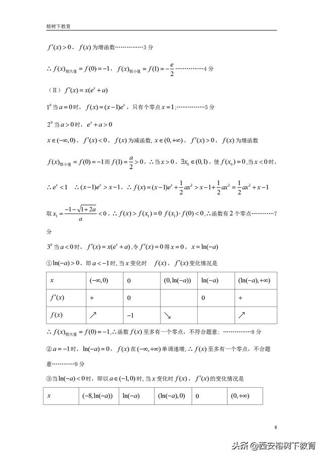 2018—2019学年高三第三次模拟考试数学科试卷及答案（理科）