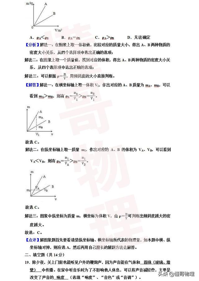 8年级物理上册期末测试解析卷，适用于沪粤版教材，可作中考复习