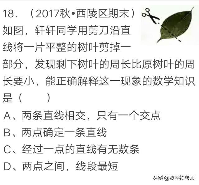 七年级几何初步（直线、射线、线段）精选题型