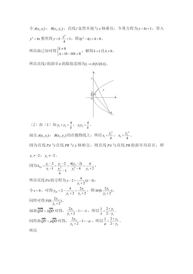 2019高考数学圆锥曲线——大题满分突破——必考题型5大解题模式