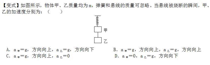 高中物理教师ll深度剖析牛顿第二定律：瞬时加速度常见四种问题