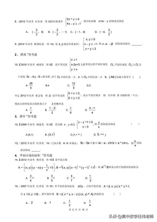 从来没有这样详细的资料，看了份讲义，线性规划绝对不丢分