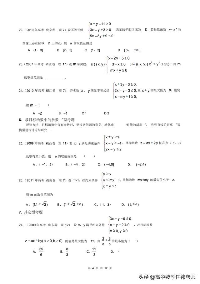 从来没有这样详细的资料，看了份讲义，线性规划绝对不丢分