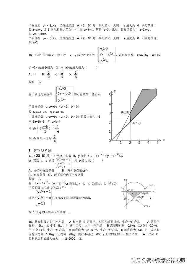 从来没有这样详细的资料，看了份讲义，线性规划绝对不丢分