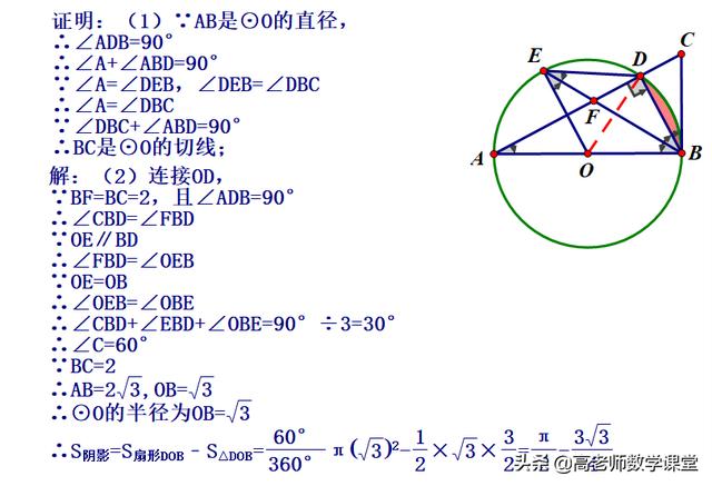 齐齐哈尔中考数学第20题圆的证明题（好东西不容错过）