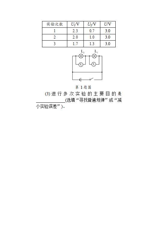 2019中考复习中考物理电学实验常考20道